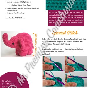 Amigurumi Crochet Elephant Pattern image 5