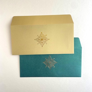 Motivo in lamina d'oro su carta perlata, buste grandi, set regalo, cancelleria, buste per tutte le occasioni