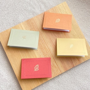 Handmade greeting cards, leaf gold foil and embossed, set of 4 on premium paper