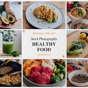 50+ Wellness und Vegan Essen Stock Fotos | Clean Aesthetic für Instagram, Pinterest und Blogs | Sofortiger Download JPG-Bundle