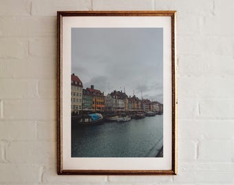 Nyhavn Copenhagen Wall Art Print, Colorful Danish Houses Photography, Travel Poster, Scandinavian Home Decor Digital Download