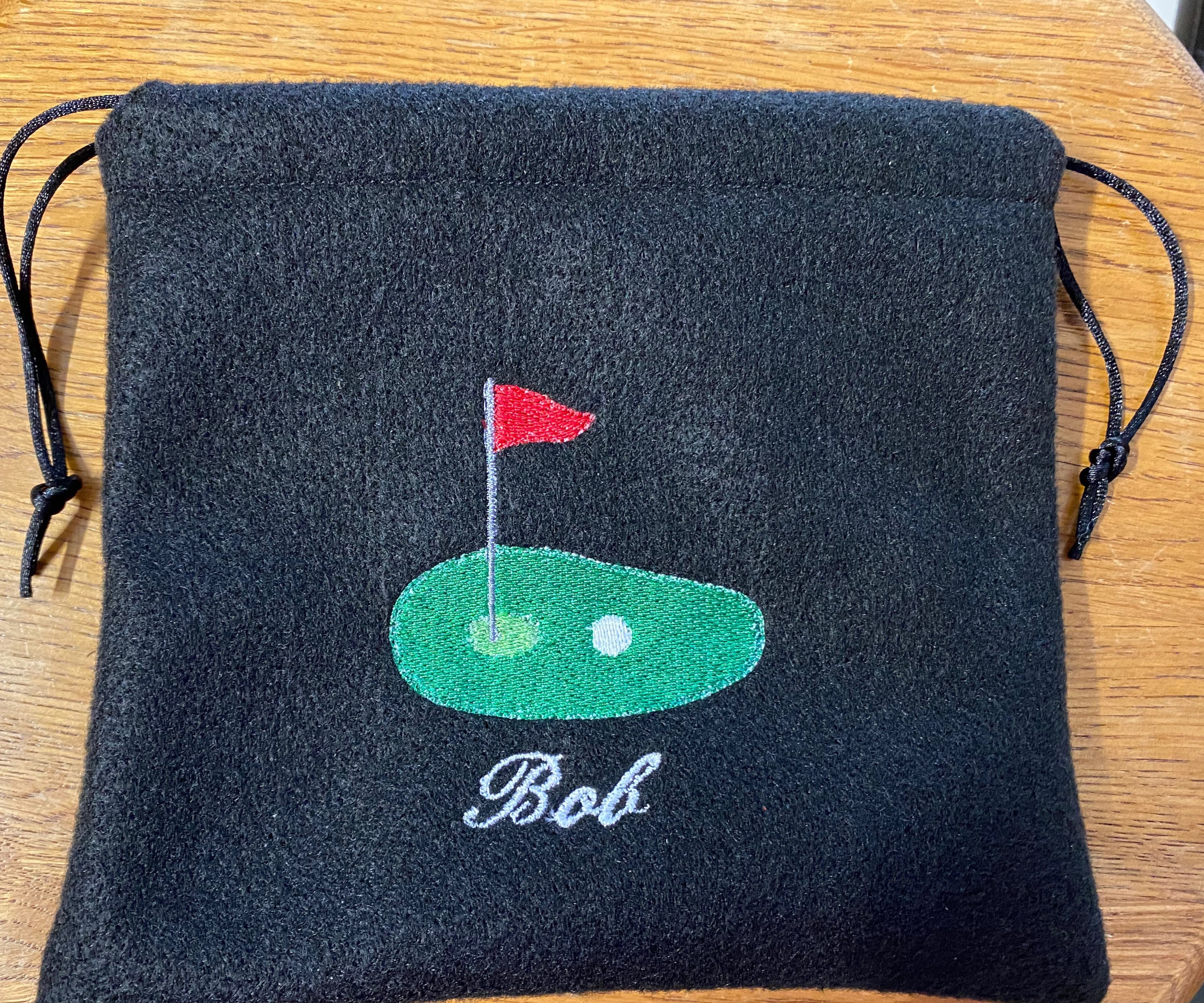 Custom Embroidered Golf Tee/accessory Bag Etsy