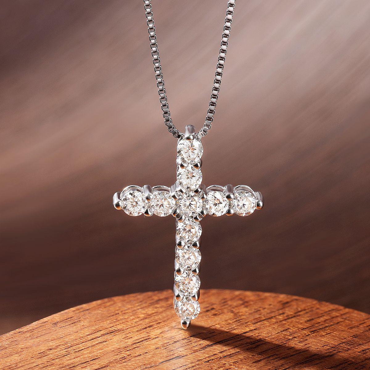 Collana con pendente a croce in Moissane in argento Sterling 925 per donna uomo gioielleria raffinata passa diamante Test regali squisi nuovo 2022  36