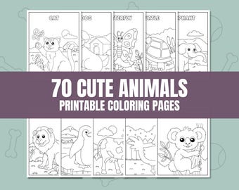 Cute Animal Coloring Pages | 70 Printable Designs (PDF)