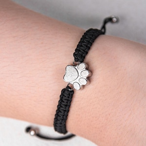 Stainless Steel Pet Ashes Bracelet: Dog Paw Urn Pendant, Personalized Cremation Jewelry