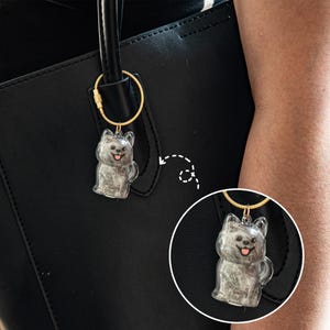 Transparent Cat Fur Storage Keychain Gashapon - Cute Pet Keepsake Charm Pet Fur Keepsake Charm Gift for Pomeranian