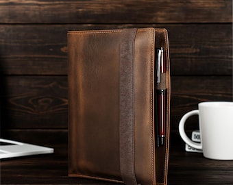 Leather iPad Mini Case & A5 Notebook Cover: Multi-Function Portfolio