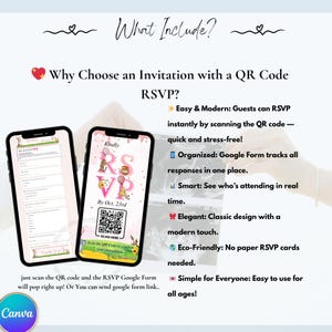 Winnie the Pooh Baby Girl Shower Invitation Animated | Pink Teddy Bear Honey Evite  | Editable Canva Digital Invite with RSVP QR Code