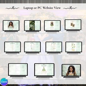 Sage Green Quinceanera Digital Invitation, Editable Template for 15th Birthday, Instant Download Floral Design Sweet 15 Invite RSVP Online