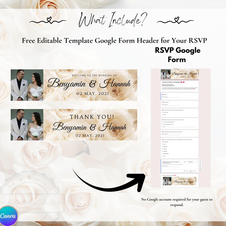 Animated Wedding Invitation Canva Template | Digital Wedding Invite with QR Code RSVP | White Rose Neutral Minimal Wedding Trackable RSVP