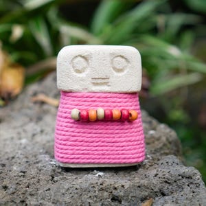 Primitive Statue – Handcrafted Paras Stone Sculpture – Rustic Tribal Home Decor – Bali Garden Art – Ethnic Stone Figurine