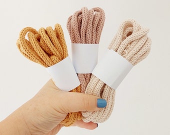 Organic Cotton Knitted I-Cord for Wire Names