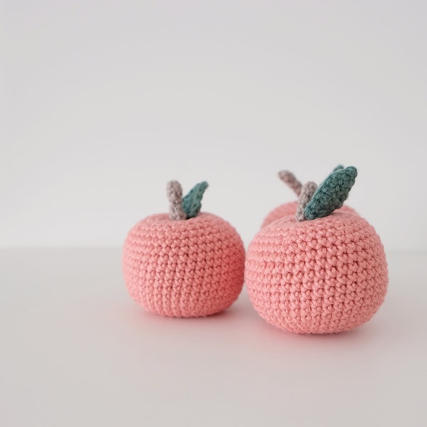 Pretend Play Food Apple Fruit, Play Fruit, Amigurumi Fruit Apple, Crochet Play Food, Play Food Fruit, Play Food, Learning Toy, Sensory Toys