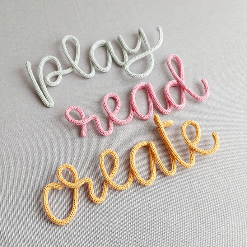 Play Read Create for the Modern Nursery Decor / Wall Sign for the Kids Bedroom / Minimalist Kids Decor / Playroom Wall Hanging zdjęcie 1