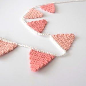 Minimalist Mini Bunting for the Nursery / Kids Bedroom Wall Decor / Crochet Custom Made Bunting