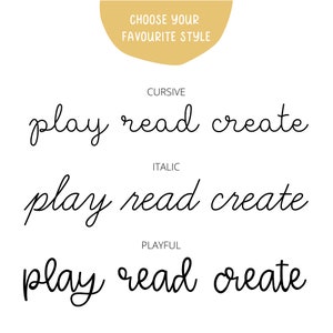 Play Read Create for the Modern Nursery Decor / Wall Sign for the Kids Bedroom / Minimalist Kids Decor / Playroom Wall Hanging zdjęcie 4