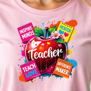 Teacher Quotes Design, Teacher Inspire PNG, Happy Teacher Appreciation Design, Back To School PNG, First Day of School PNG, Teacher Gifts