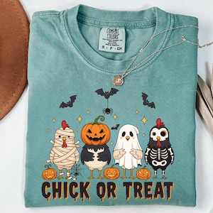 Chick Or Treat Png, Spooky Chicken Halloween Png, Halloween Png, Funny Halloween Chicken Png, Spooky Goose Png, Kids Halloween Png