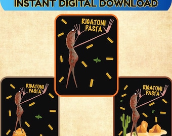 Camiseta de pasta Rigatoni de Marcus el Gusano: Meme divertido PNG Descarga digital