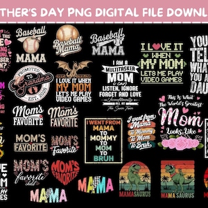 Mother&#39;s Day Mom PNG,Mom Life Sublimation Design,Digital Download,Mother’s Day Gift for Mom,Mama PNG,Instant Download,Retro Mom,Printable
