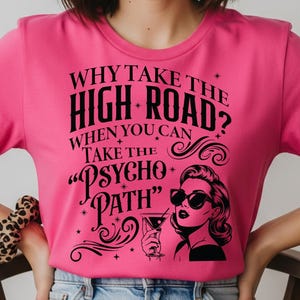 Funny Sarcastic Psycho Path PNG: Retro Shirt Design (Digital Download)