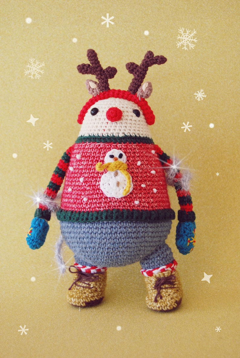 Uggy, the ugly sweater guy PDF Crochet Pattern Amigurumi E-book image 2