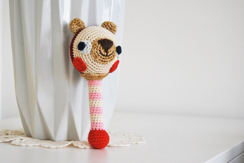 JingleBear Crochet Rattle PDF Pattern Amigurumi E-book image 1