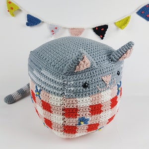 Chat de pique-nique - PDF Crochet Pattern - Amigurumi E-book