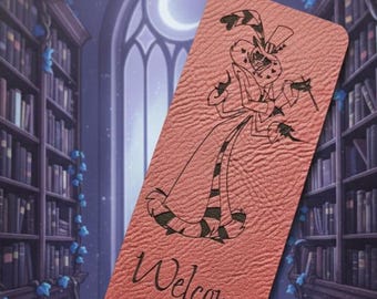 Welcome to my humble... Valentino Hazbin Hotel Inspired Glam Villain Bookmark | Faux Leather | Demonic Elegance for the Extra & the Evil
