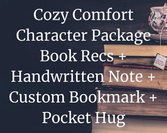 Cozy Comfort Character Package – Personalized Gift for Book Lovers & Self-Care | Bookmark, Handwritten Note, Recs and Pocket Hug LGBTQ+