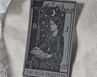 Virginia Woolf Bookmark – The High Priestess – Tarot-Inspired Literary Gift – Gothic Queers Bookmark LGBTQ+