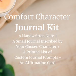 Kit de journal intime pour personnage : journal avec inscriptions, invites de journal personnalisées, note manuscrite et carte d'affirmation LGBTQ+ inclus