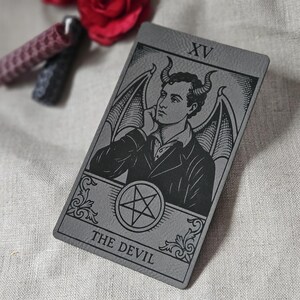 Marque-page Lord Byron – Marque-page des arcanes majeurs inspirés du tarot – La carte du Diable – Queers gothiques littéraires Dark Academia LGBTQ+