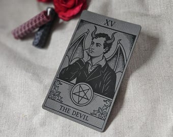 Lord Byron Bookmark – Tarot Inspired Major Arcana Bookmark – The Devil Card – Dark Academia Literary Gothic Queers LGBTQ+