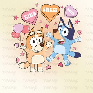 Blueeyy and Bingoo Sweet cute ballons svg, Blue Cartoon svg, Blueeyy shirt svg, Vinyl Cut File, Svg, Pdf, Jpg, Png, Ai Printable design file