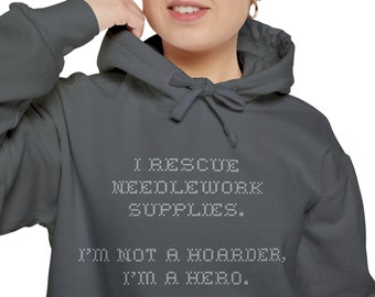 Needlework Hero Unisex Garment-Dyed Hoodie