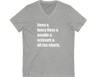 All The Charts Unisex Jersey Short Sleeve V-Neck Tee