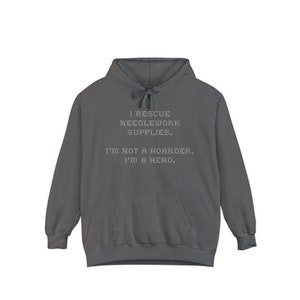 Needlework Hero Unisex Garment-Dyed Hoodie image 2