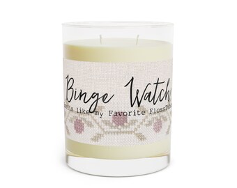 Bougies de soja de 11 oz pour point de croix : binge watch