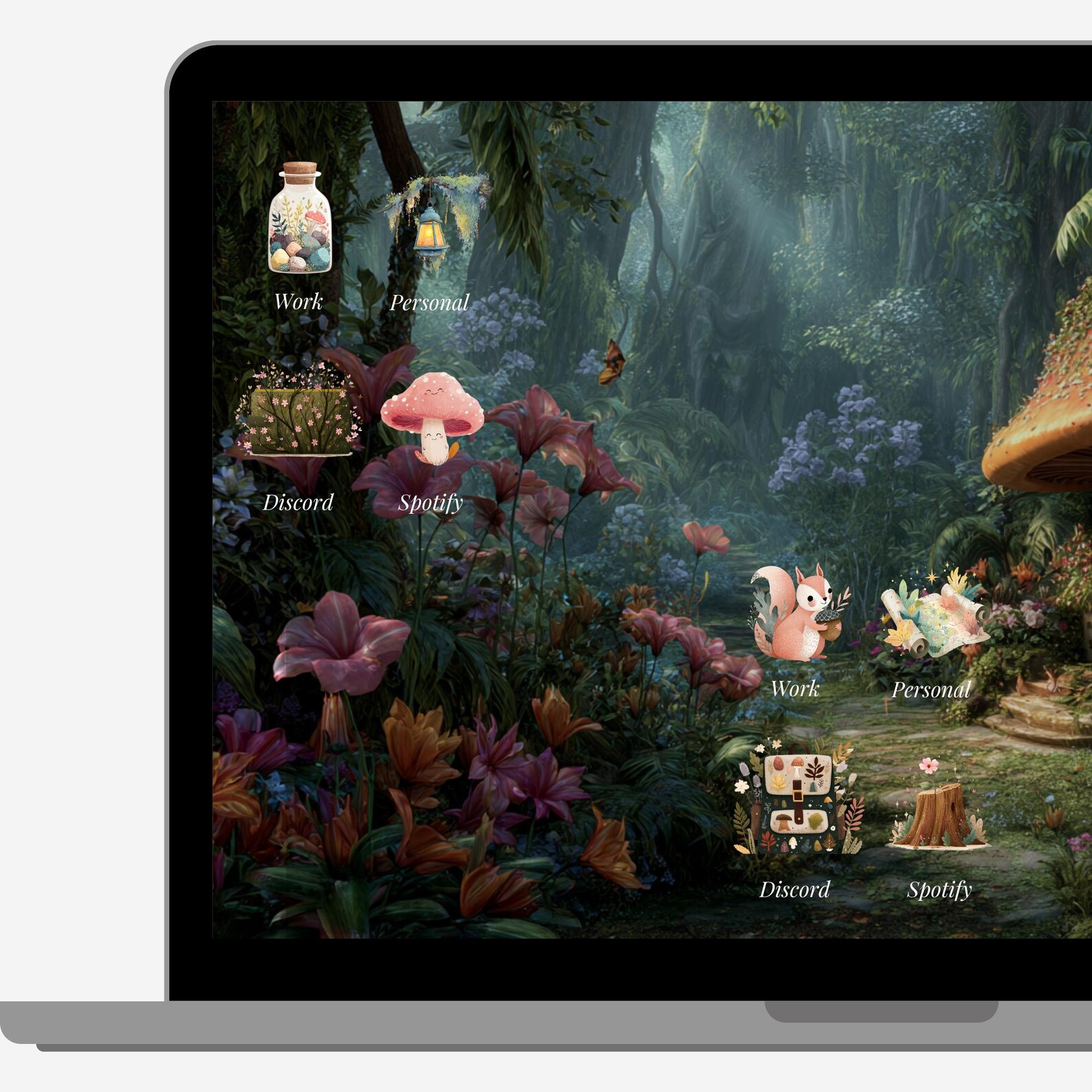 Fantasy Forest Desktop Icons, Magical Woodland Organizers (PNG ICO) - Etsy