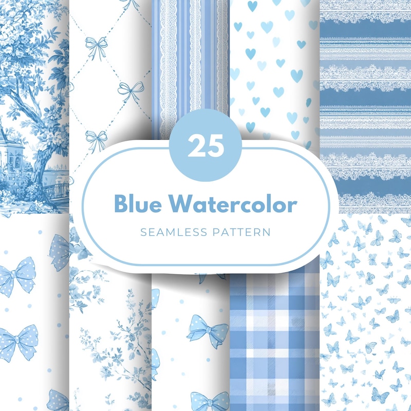 Blue Gingham Pattern - Etsy