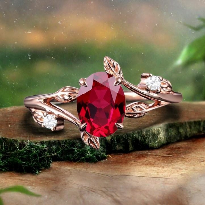 ＊925 大粒ルビーのお花が咲くリング gold ruby ring Ruby Floral Ring - Etsy