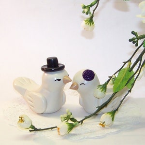 Romantic Bird Wedding Cake Topper High Fashion Love Birds Decor Large FREE U.S. SHIPPING image 1