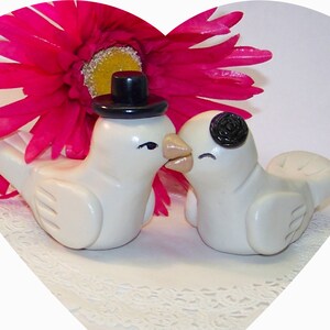 Romantic Bird Wedding Cake Topper High Fashion Love Birds Decor Large FREE U.S. SHIPPING image 3