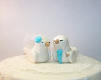 Custom Love Bird Wedding Cake Topper Birds