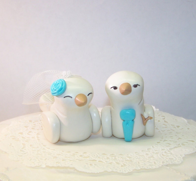 Custom Love Bird Wedding Cake Topper Birds image 2