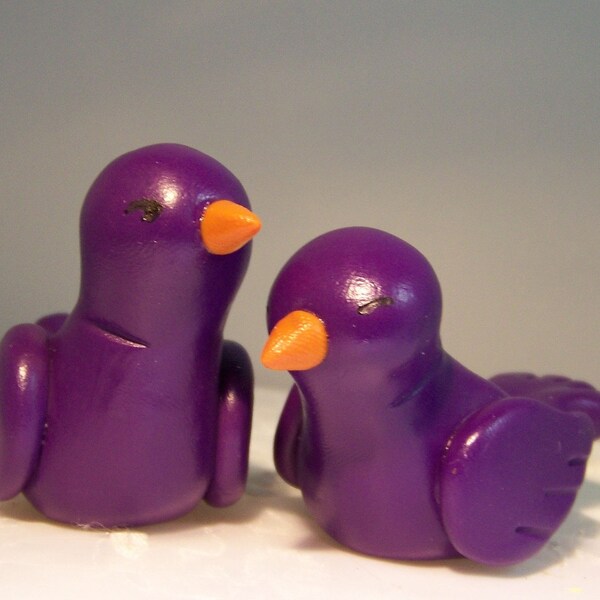 READY TO SHIP Hand Sculpted Nuzzling Love Birds Cake Topper