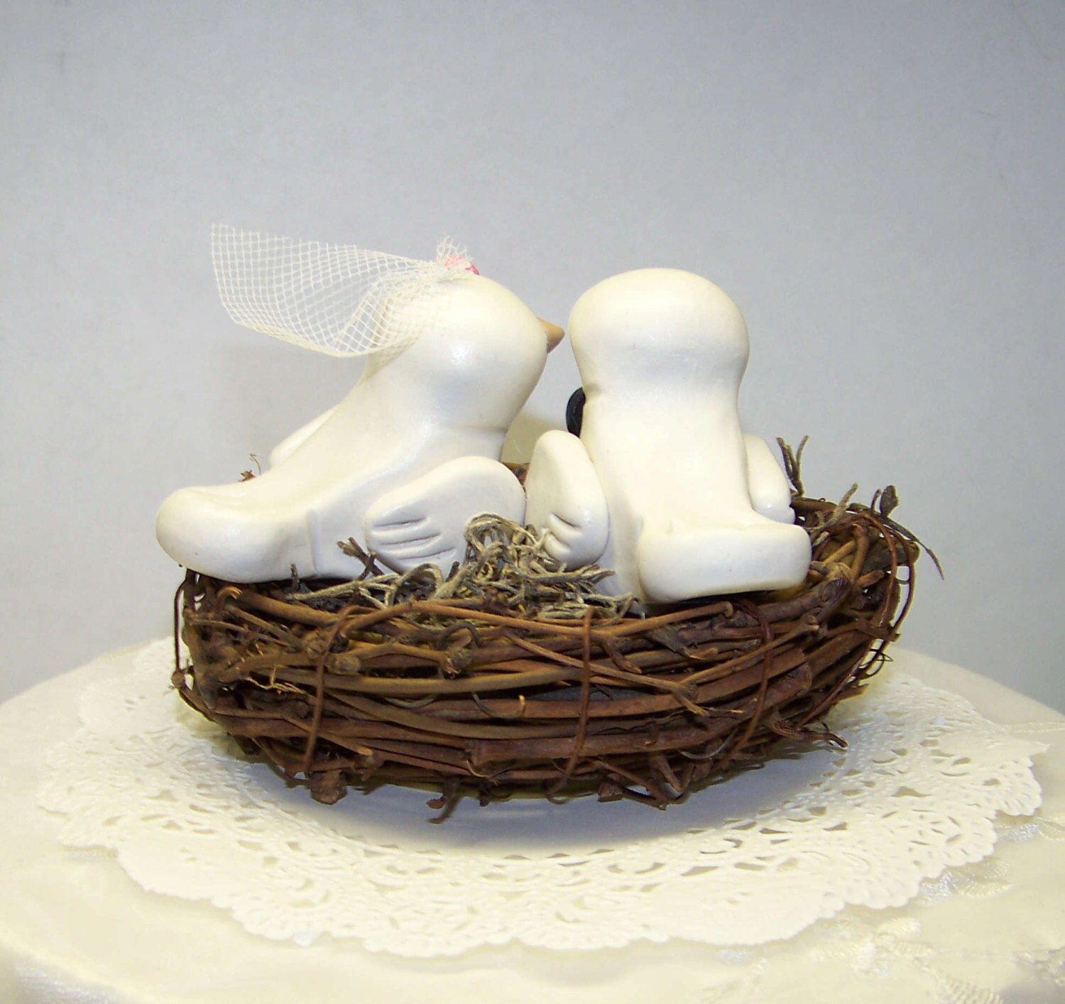Wedding Cake Topper Birds Nest Custom Made Shown in Etsy