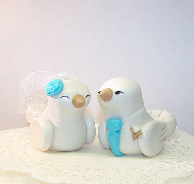 Custom Love Bird Wedding Cake Topper Birds image 4