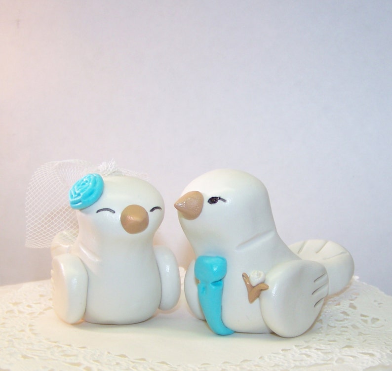Custom Love Bird Wedding Cake Topper Birds image 3